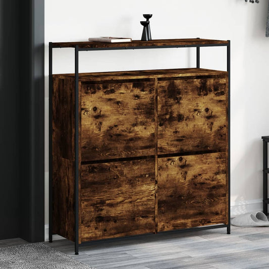 Shoe Cabinet Smoked Oak 2 pairs per drawer