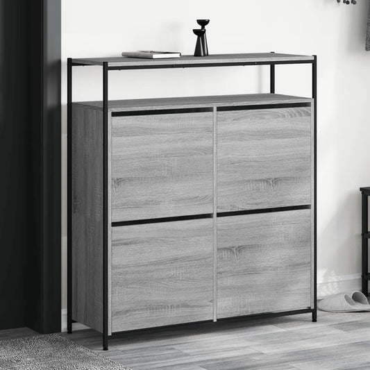 Shoe Cabinet Grey Sonoma Holds multiple pairs of shoes
