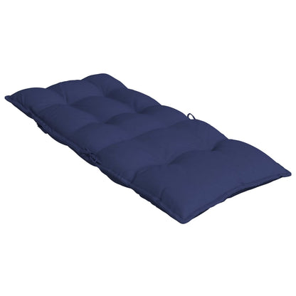 Highback Chair Cushions 2 pcs Navy Blue Oxford Fabric