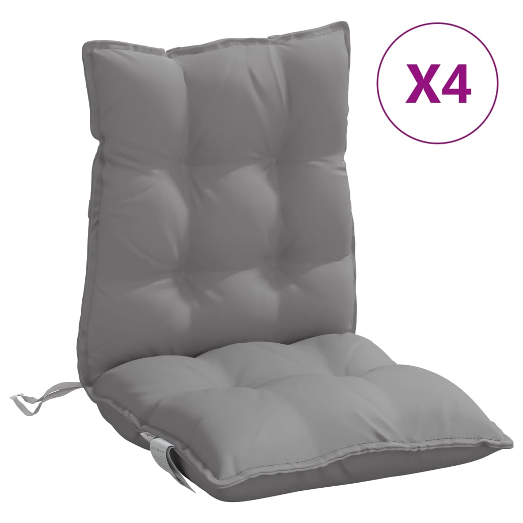 Outdoor Cushion 4 pcs Grey 39.37 x 19.69 x 2.76 in