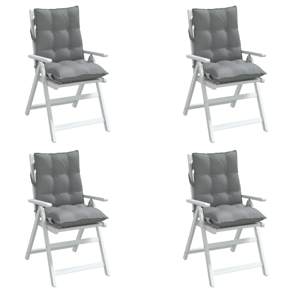Outdoor Cushion 4 pcs Grey 39.37 x 19.69 x 2.76 in
