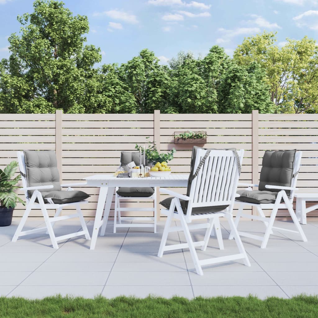 Outdoor Cushion 4 pcs Grey 39.37 x 19.69 x 2.76 in