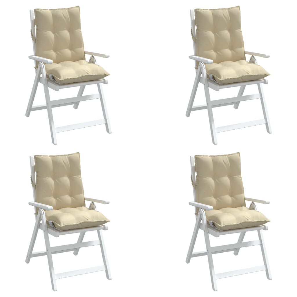 Outdoor Cushion 4 pcs Beige 39.37 x 19.69 x 2.76 in