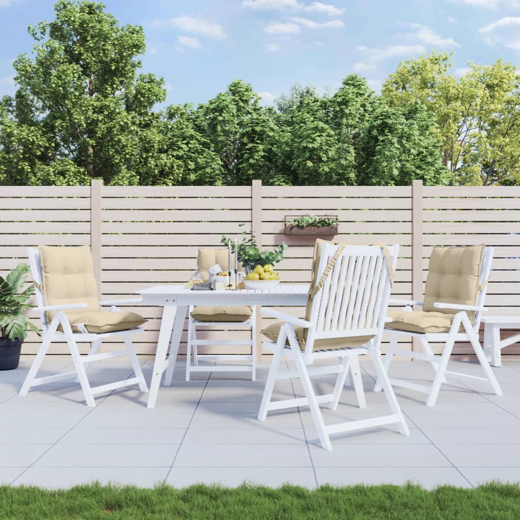 Outdoor Cushion 4 pcs Beige 39.37 x 19.69 x 2.76 in