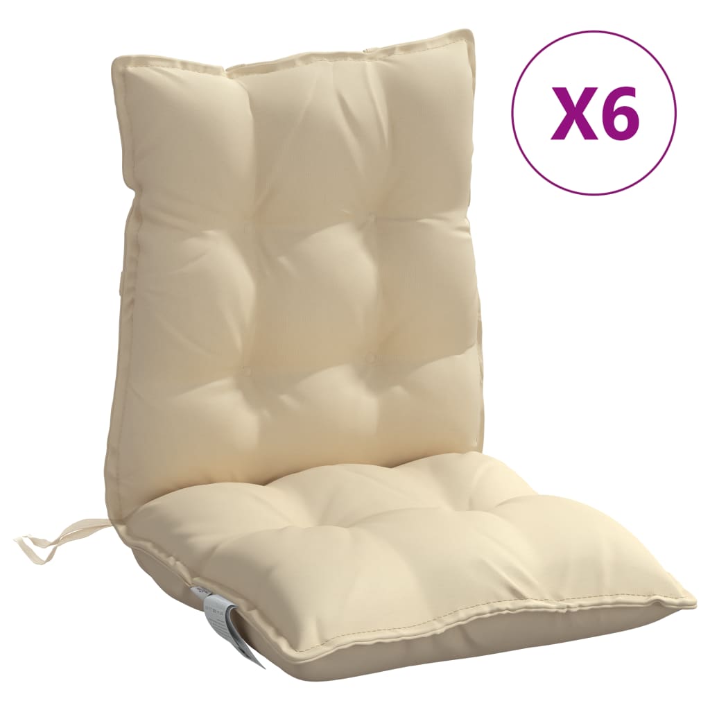 Outdoor Cushion 6 pcs Beige 39.37 x 19.69 x 2.76 in