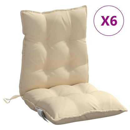 Outdoor Cushion 6 pcs Beige 39.37 x 19.69 x 2.76 in