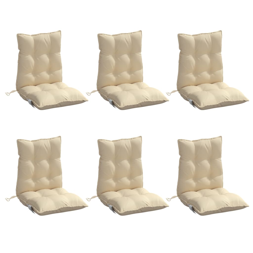 Outdoor Cushion 6 pcs Beige 39.37 x 19.69 x 2.76 in