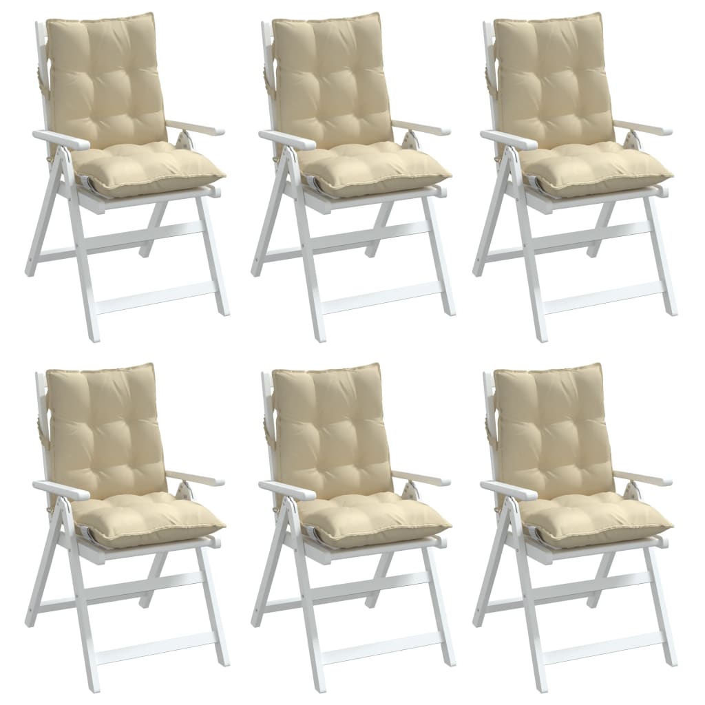 Outdoor Cushion 6 pcs Beige 39.37 x 19.69 x 2.76 in