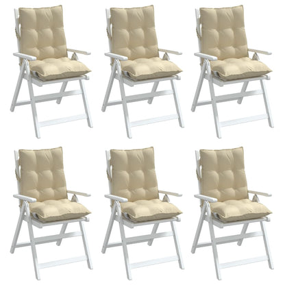 Outdoor Cushion 6 pcs Beige 39.37 x 19.69 x 2.76 in
