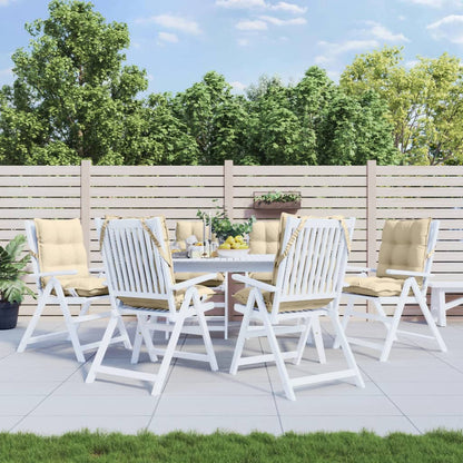 Outdoor Cushion 6 pcs Beige 39.37 x 19.69 x 2.76 in