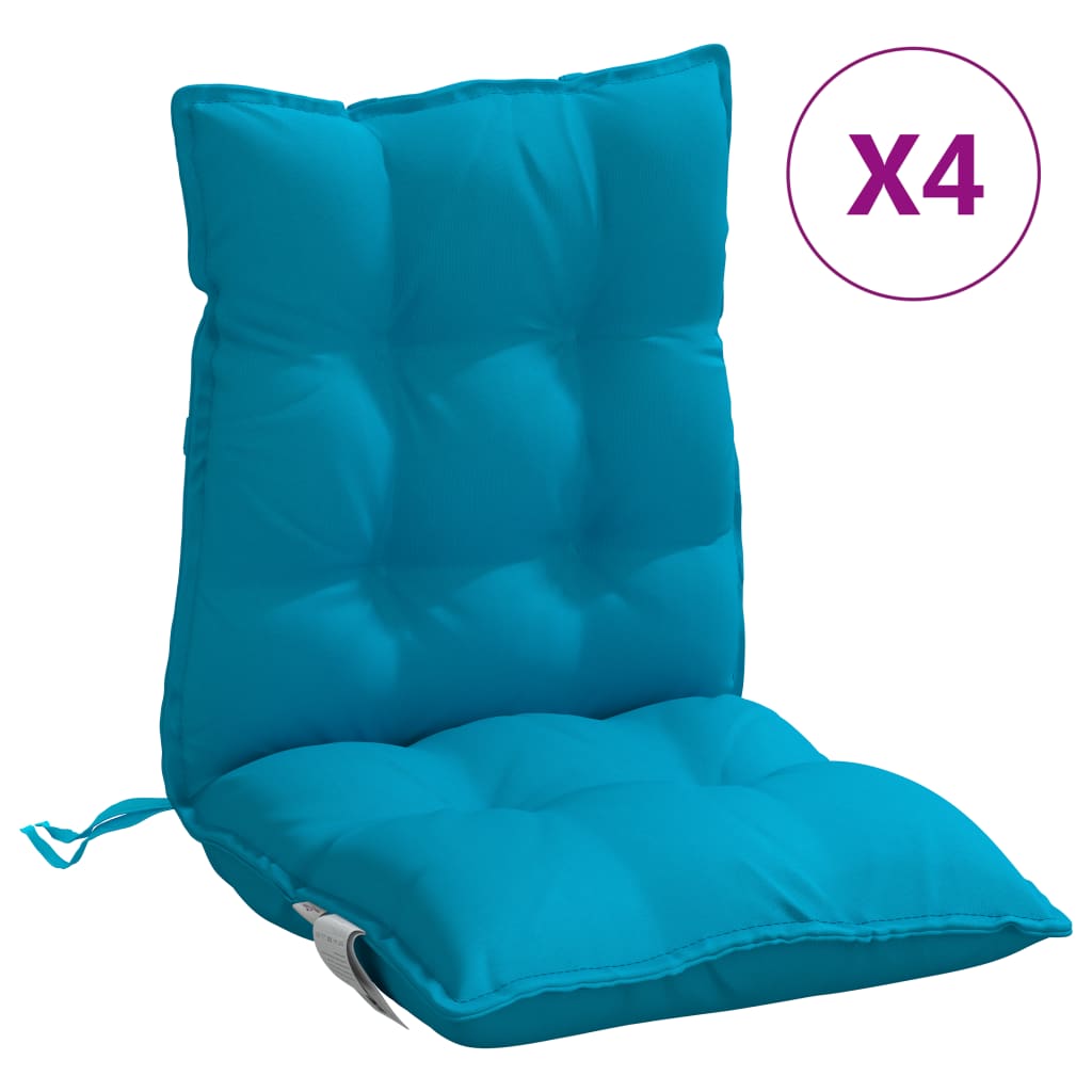 Outdoor Cushion 4 pcs Blue 39.37 x 19.69 x 2.76 in