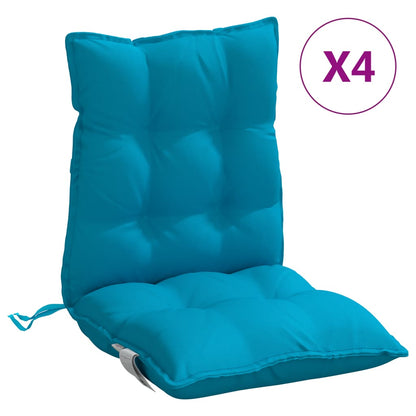 Outdoor Cushion 4 pcs Blue 39.37 x 19.69 x 2.76 in