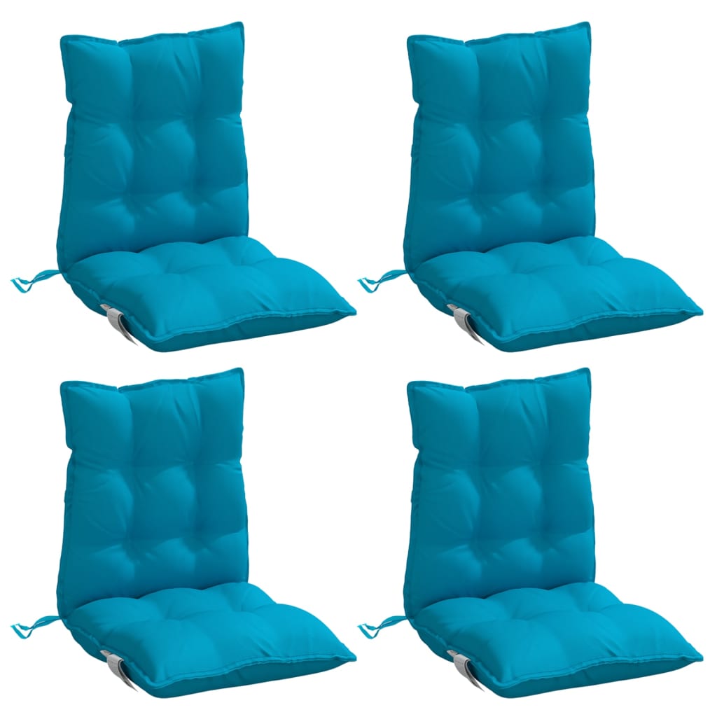 Outdoor Cushion 4 pcs Blue 39.37 x 19.69 x 2.76 in
