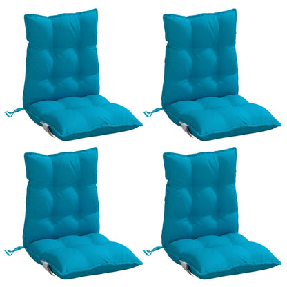 Outdoor Cushion 4 pcs Blue 39.37 x 19.69 x 2.76 in