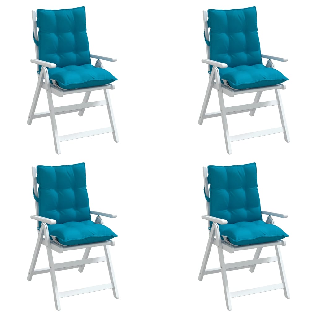 Outdoor Cushion 4 pcs Blue 39.37 x 19.69 x 2.76 in