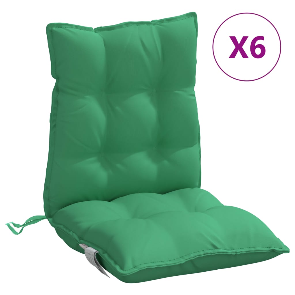 Outdoor Cushion 6 pcs Green 39.37 x 19.69 x 2.76 in