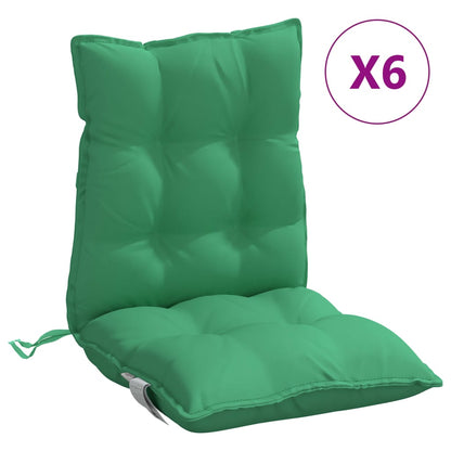 Outdoor Cushion 6 pcs Green 39.37 x 19.69 x 2.76 in