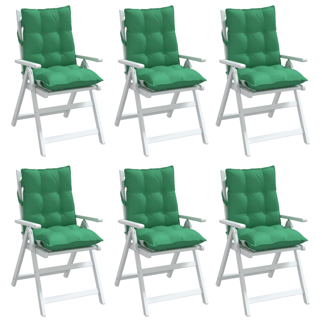 Outdoor Cushion 6 pcs Green 39.37 x 19.69 x 2.76 in
