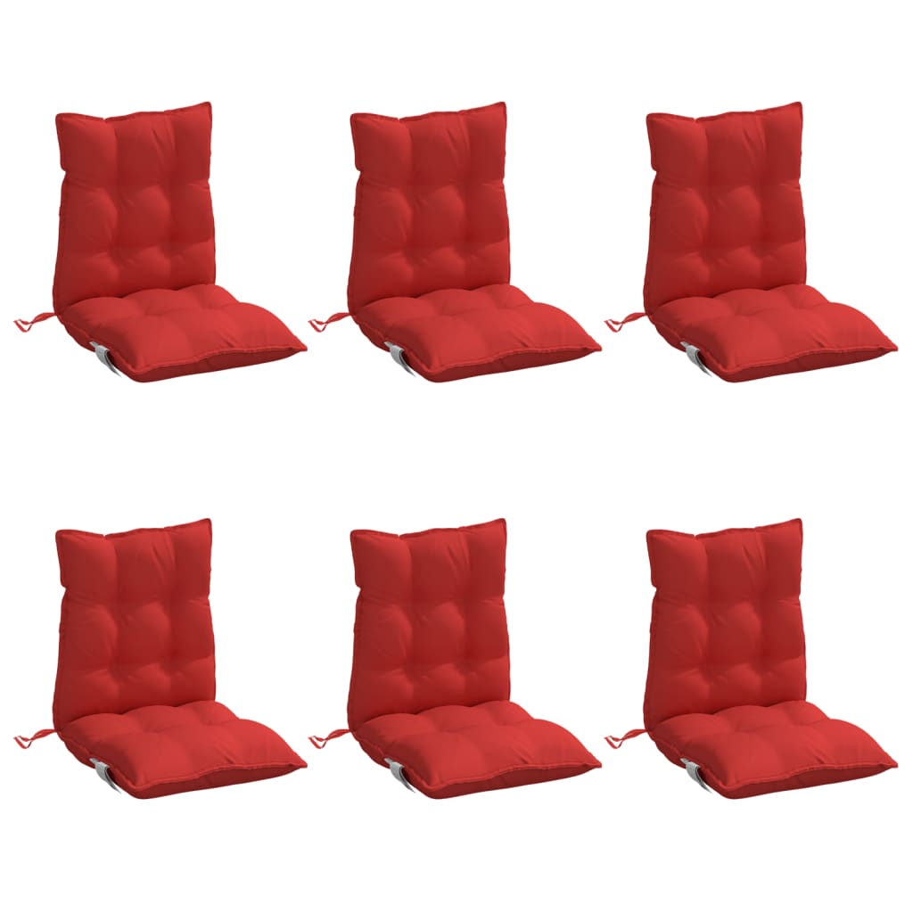 Outdoor Cushion 6 pcs Red 39.37 x 19.69 x 2.76 in