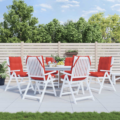 Outdoor Cushion 6 pcs Red 39.37 x 19.69 x 2.76 in