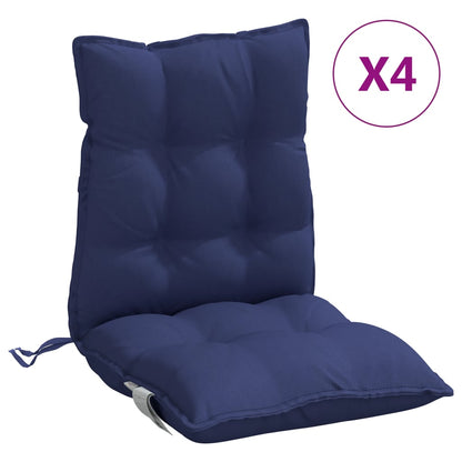 Outdoor Cushion 4 pcs Navy Blue 39.37 x 19.69 x 2.76 in
