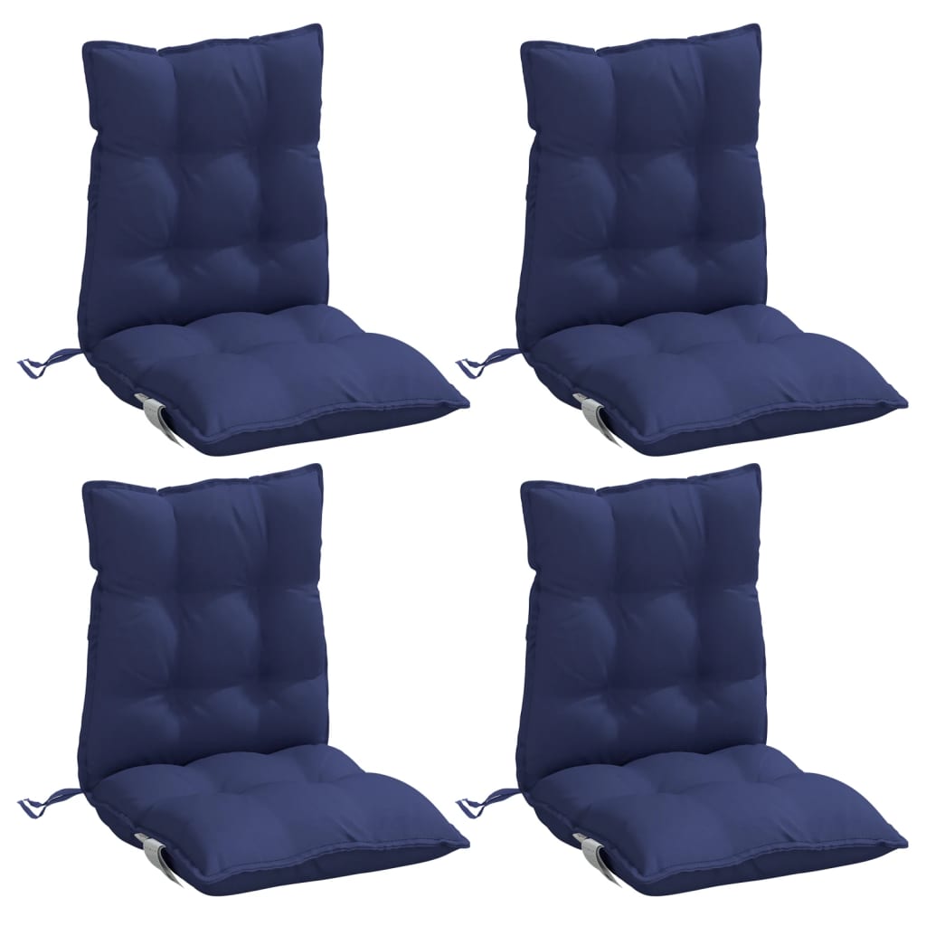Outdoor Cushion 4 pcs Navy Blue 39.37 x 19.69 x 2.76 in