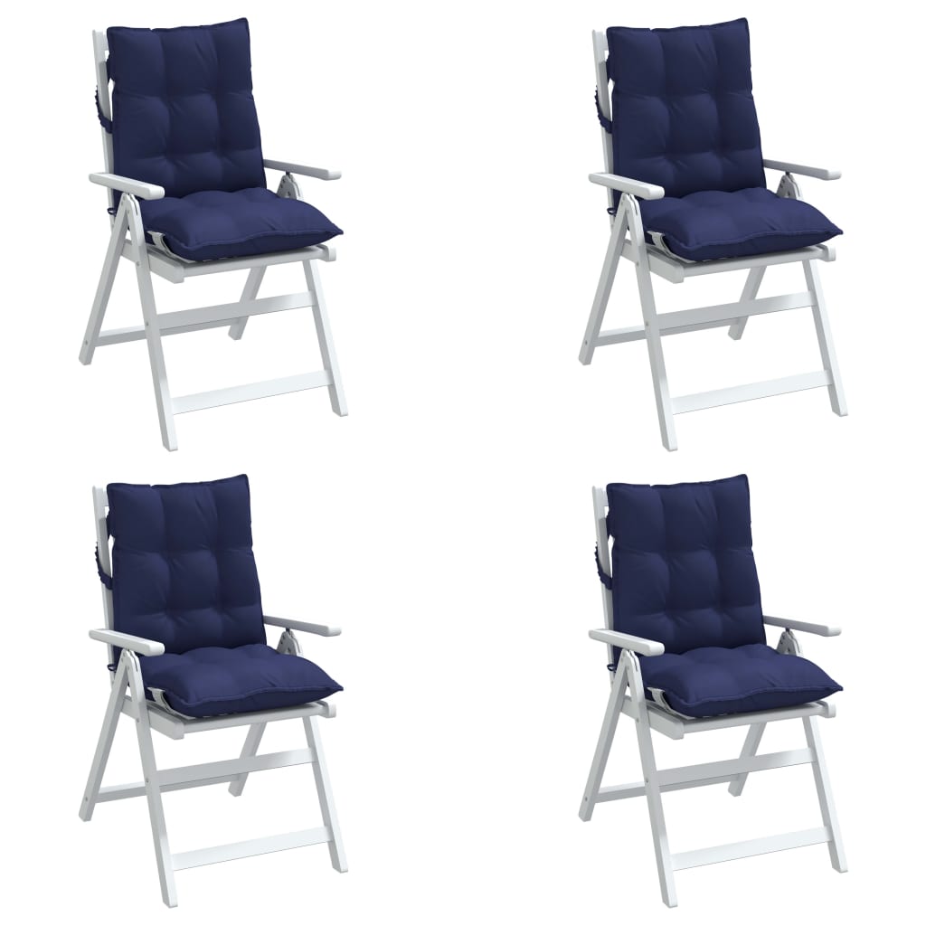 Outdoor Cushion 4 pcs Navy Blue 39.37 x 19.69 x 2.76 in
