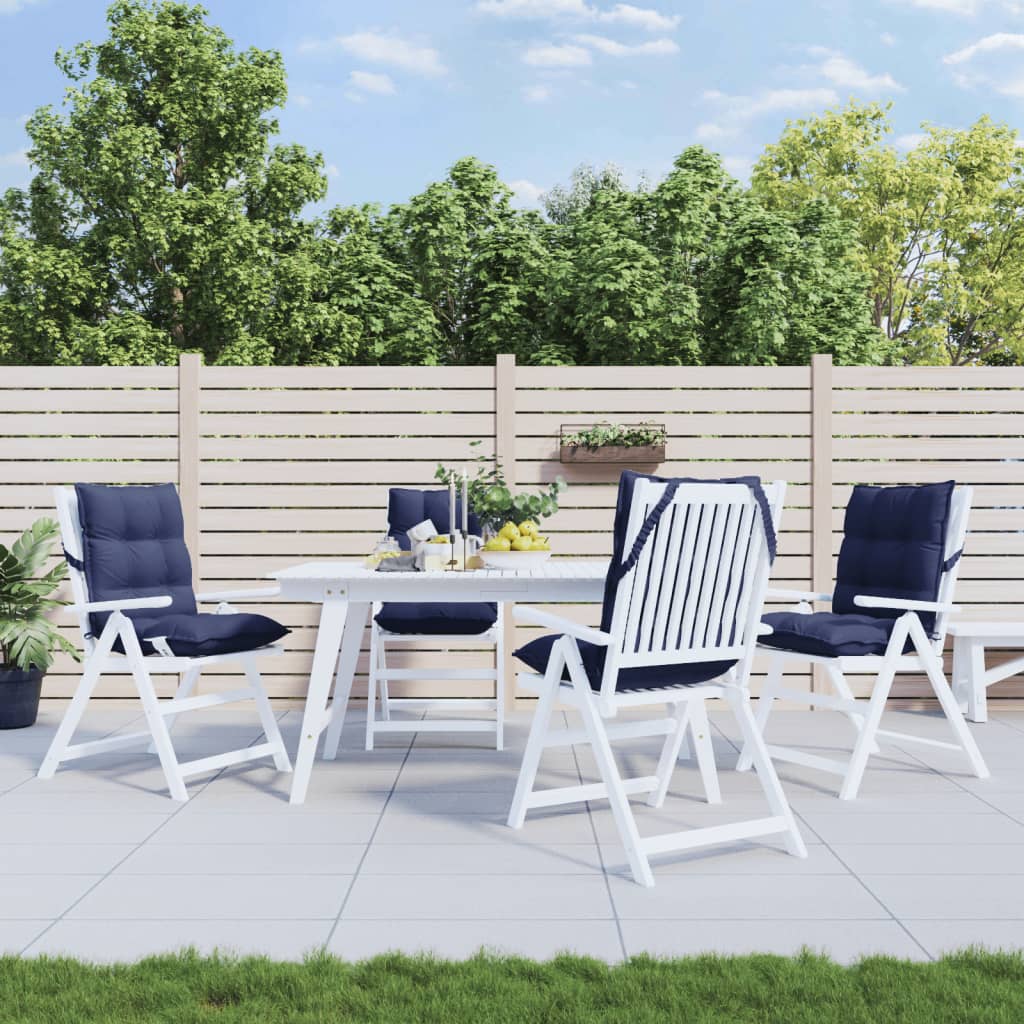 Outdoor Cushion 4 pcs Navy Blue 39.37 x 19.69 x 2.76 in