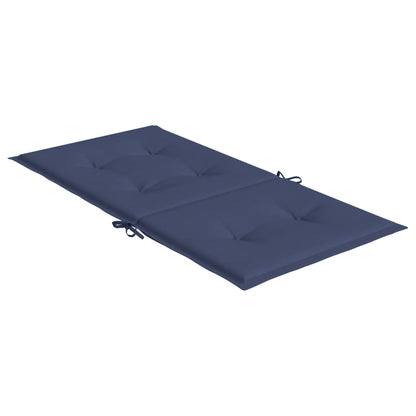 Lowback Chair Cushions 4 pcs Navy Blue Fabric
