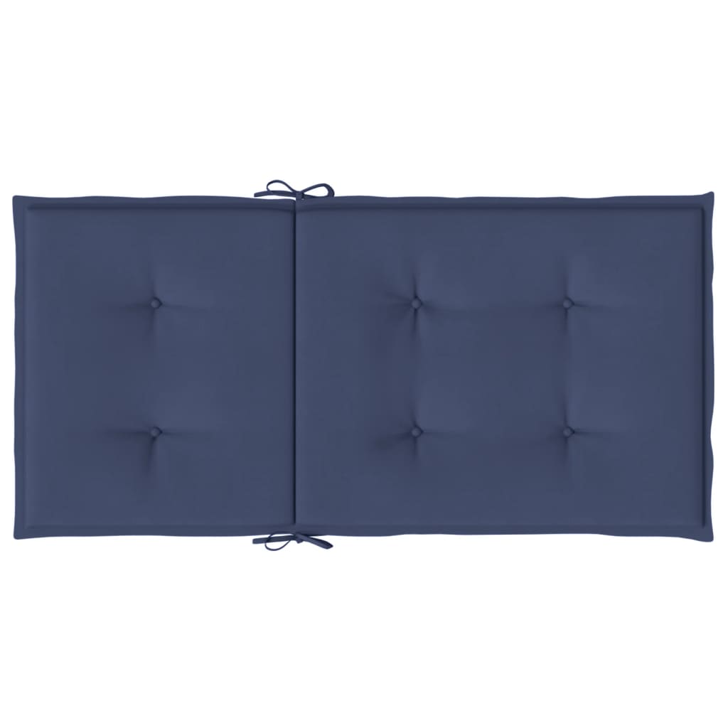Lowback Chair Cushions 4 pcs Navy Blue Fabric