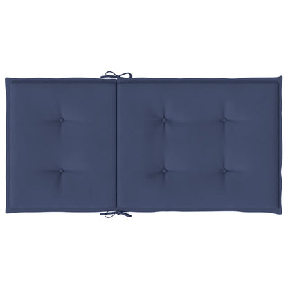 Lowback Chair Cushions 4 pcs Navy Blue Fabric