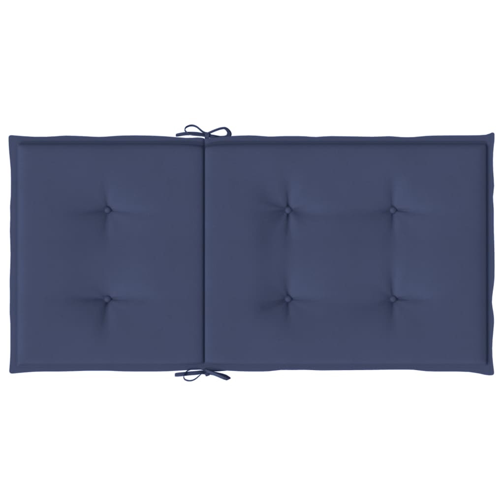 Lowback Chair Cushions 6 pcs Navy Blue Fabric