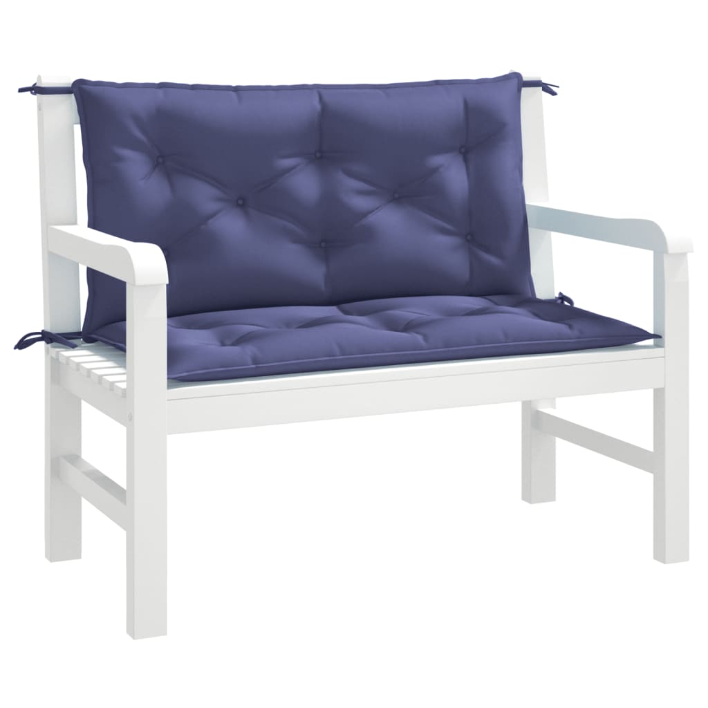 Garden Bench Cushions 2pcs Navy Blue 39.4"x19.7"x2.8" Oxford Fabric