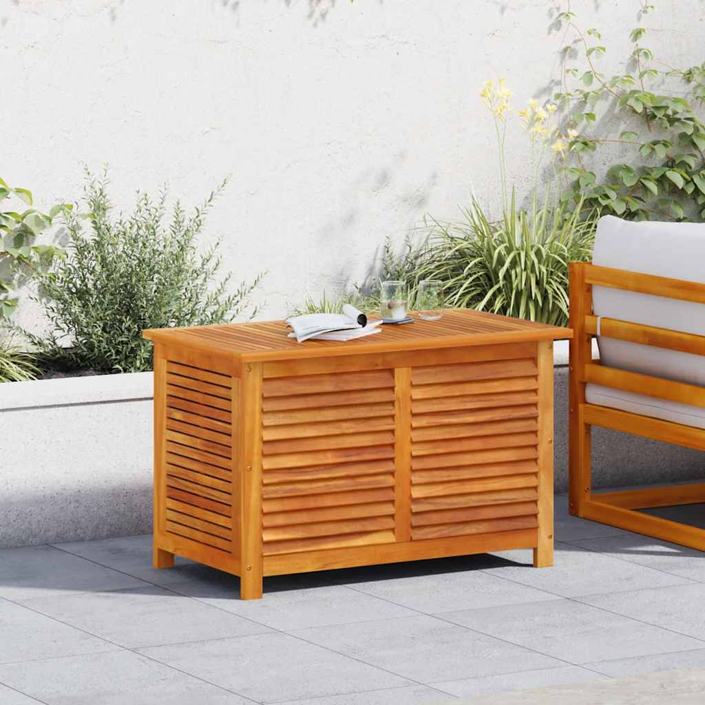 Garden Storage Box Natural Wood Solid Acacia Wood