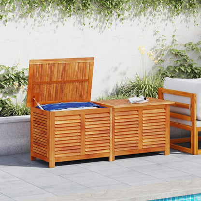 Garden Storage Box with Louver 150x50x56 cm Solid Wood Acacia