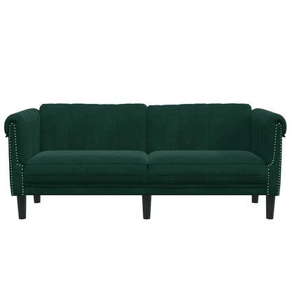 Sofa 2-Seater Dark Green Velvet