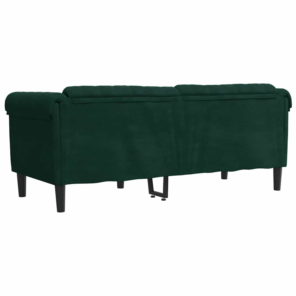 Sofa 2-Seater Dark Green Velvet