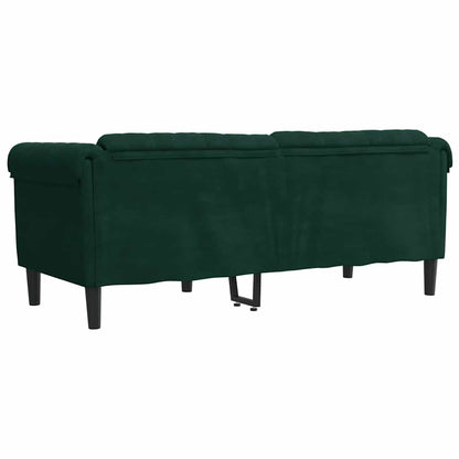 Sofa 2-Seater Dark Green Velvet