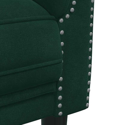 Sofa 2-Seater Dark Green Velvet