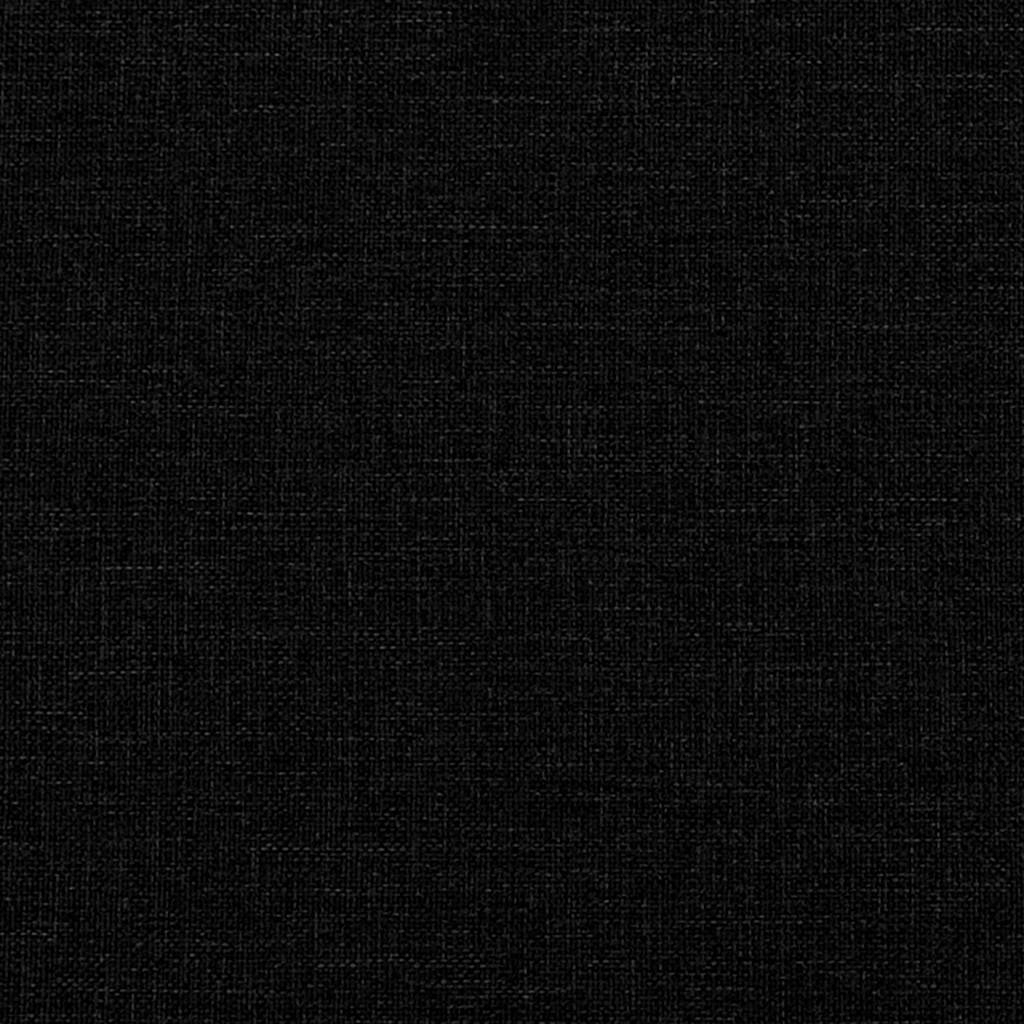 Sofa 3-Seater Black Fabric