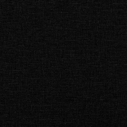 Sofa 3-Seater Black Fabric