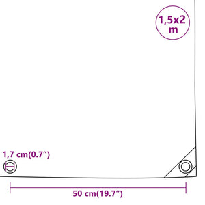 Tarpaulin Green 1.5x2 m 650 g/m²