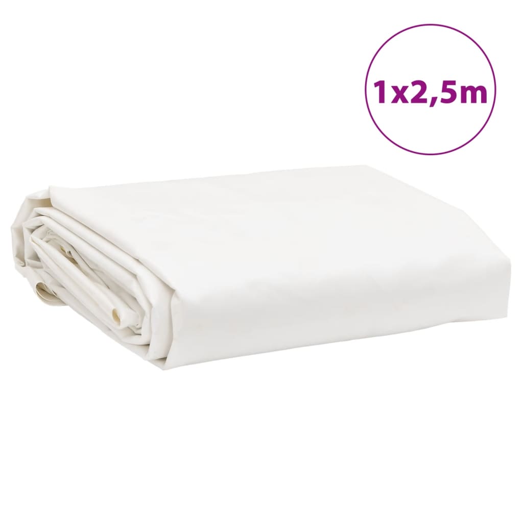 Tarpaulin White 1x2,5 m 650 g/m²