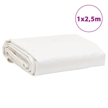 Tarpaulin White 1x2,5 m 650 g/m²