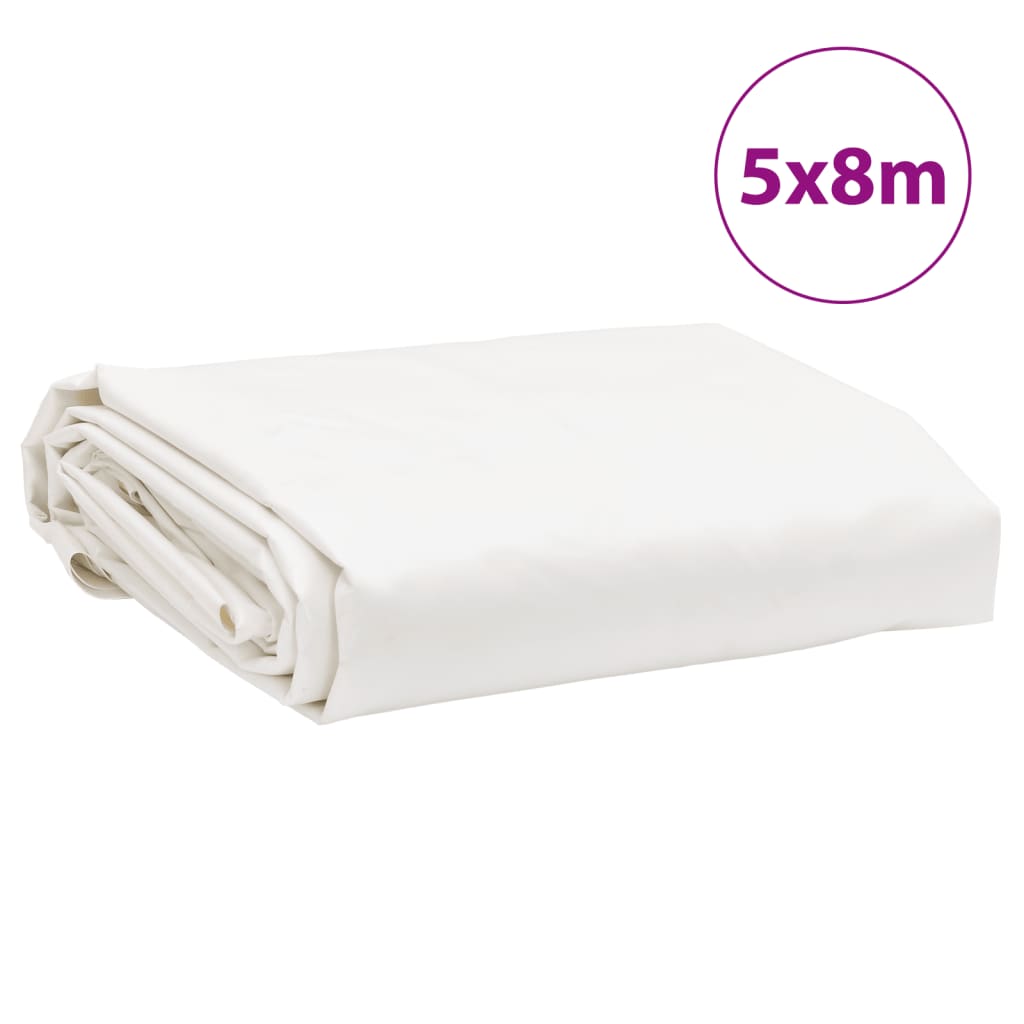 Tarpaulin White 5x8 m 650 g/m²