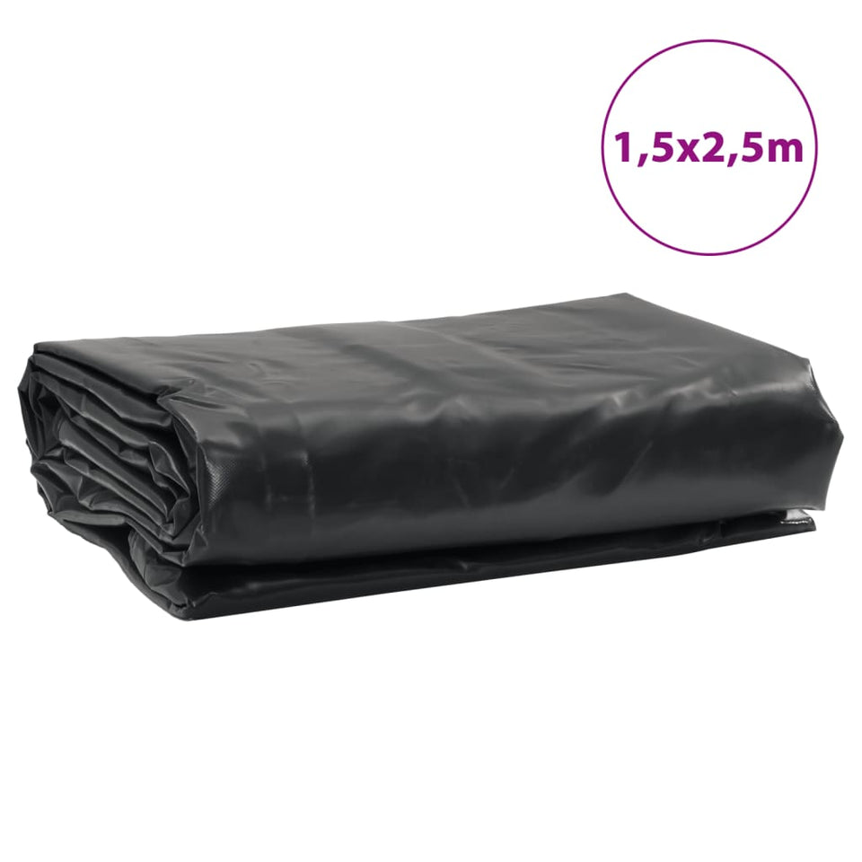 Tarpaulin Black 1.5x2.5 m 650 g/m²