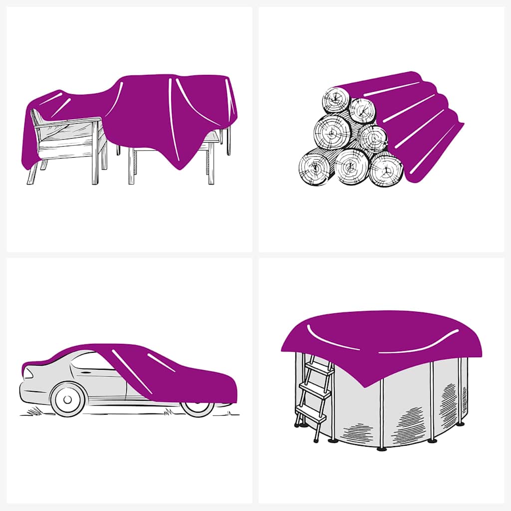 Tarpaulin Anthracite 3x3 m 650 g/m²