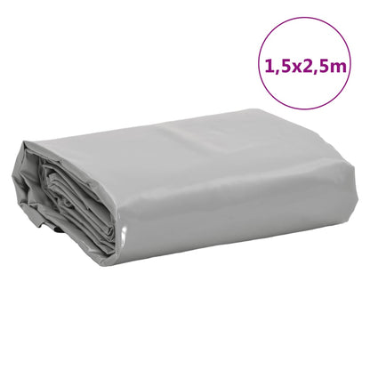 Tarpaulin Grey 1.5x2.5 m 650 g/m²