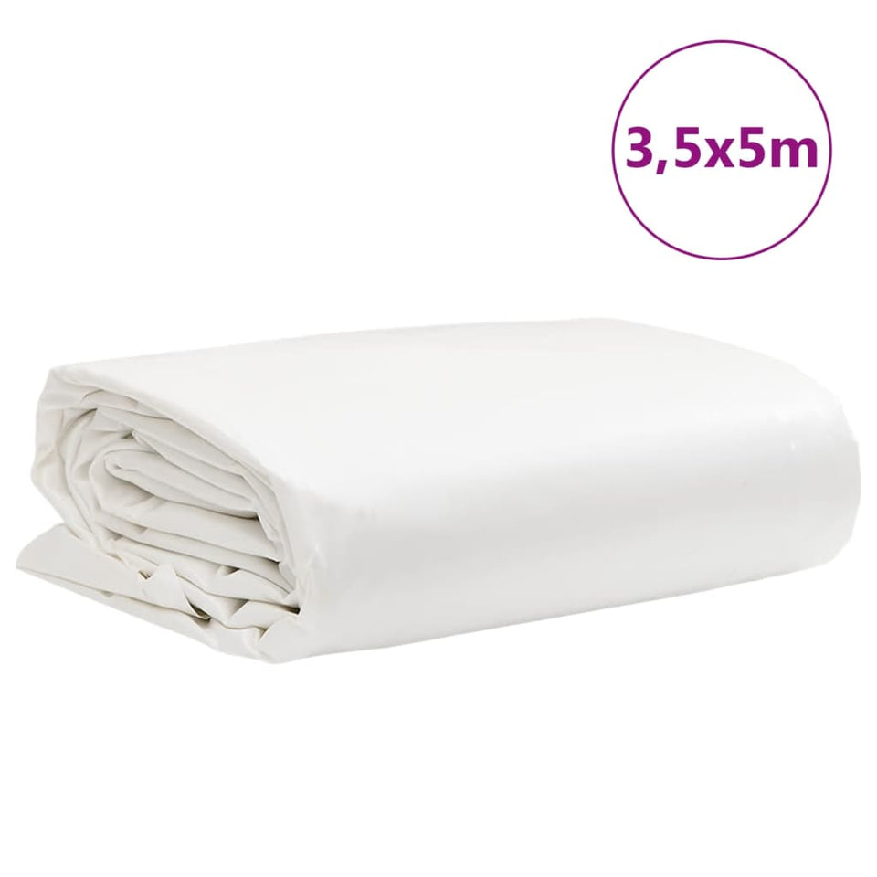 Tarpaulin White 3.5x5 m 650 g/m²