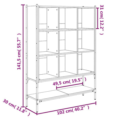 Bookcase | Black | Engineered wood, steel | Medium | Bookcase